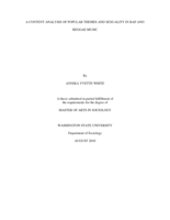 A content analysis of popular themes and sexuality in rap and reggae music