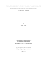 Stochastic modeling of water flow through a variably-saturated, heterogeneous field at Idaho National Laboratory: Uncertainty analysis