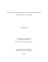 Phonological working memory on a nonword repetition task in individuals with galactosemia