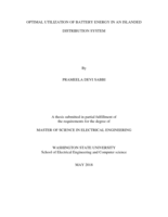Optimal utilization of battery energy in an islanded distribution system