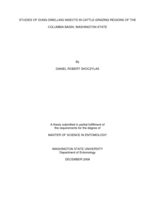 Studies of dung-dwelling insects in cattle-grazing regions of the Columbia Basin, Washington State