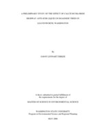 A preliminary study of the effect of calcium chloride highway anti-icer liquid on roadside trees in Leavenworth, Washington
