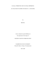 Causal attribution and cultural difference: an analysis of Olympic success in U.S. and China
