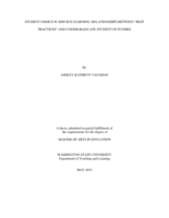 Student choice in service learning: relationships between "best practices" and undergraduate student outcomes