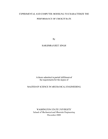Experimental and computer modeling to characterize the performance of cricket bats