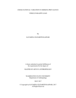 Cross-national variation in smoking prevalence versus parasite load