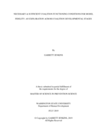 Necessary & sufficient coalition functioning conditions for model fidelity: an exploration across coalition developmental stages