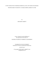 In situ extraction of biomass-derived lactic acid using sustainable technologies to enhance stable ruminal mixed culture