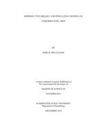 Reproductive biology and population genetics of Northern fowl mite