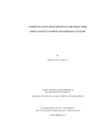 Communication requirements for smart grid applications in power transmission systems