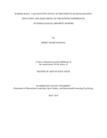Rowing race: a qualitative study of the effects of socialization, education and mass media of the rowing experiences of female racial minority rowers