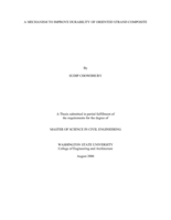 A mechanism to improve durability of oriented strand composite