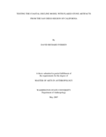 Testing the coastal decline model with flaked stone artifacts from the San Diego region of California