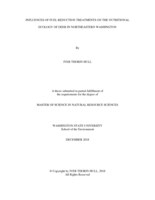 Influences of fuel reduction treatments on the nutritional ecology of deer in northeastern Washington