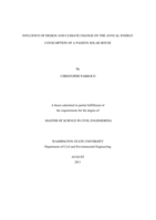 Influence of design and climate change on the annual energy consumption of a passive solar house