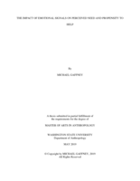 The impact of emotional signals on perceived need and propensity to help
