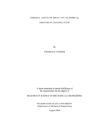 Thermal and flow impact of cylindrical grooves in channel flow