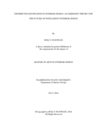 Distributed knowledge in interior design: an emerging theory for the future of intelligent interior design