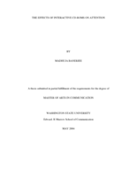 The effects of interactive CD-ROMs on attention