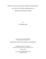 Effects of ancillary service markets on frequency and voltage control performance of deregulated power systems