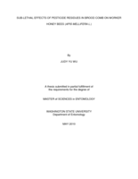 Sub-lethal effects of pesticide residues in brood comb on worker honey bees (Apis mellifera L.)