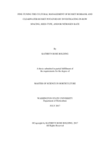 Fine-tuning the cultural management of russet Burbank and Clearwater russet potatoes by investigating in-row spacing, seed-type, and/or nitrogen rate