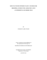 Effects of neonicotinoids on adult and immature Drosophila suzukii in the laboratory and in an experimental blueberry field