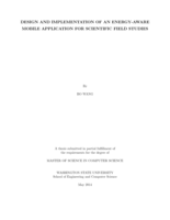 Design and implementation of an energy-aware mobile application for scientific field studies