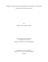 Numerical simulation of the performance of horizontal drains for subsurface slope stabilization