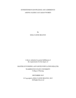 Hypertension knowledge and adherence among older Caucasian women