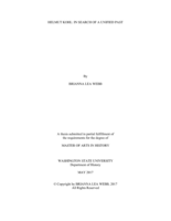 Helmut Kohl: in search of a unified past