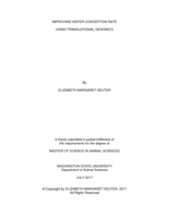 Improving heifer conception rate using translational genomics