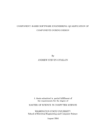 Component-based software engineering: Qualification of components during design