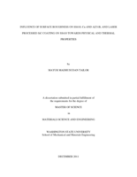 Influence of surface roughness on SS410, Cu and AZ31B, and laser processed SiC coating on SS410 towards physical and thermal properties