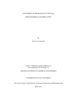 Conversion of microalgae to jet fuel: process design and simulation