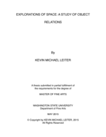 Explorations of space: a study of object relations