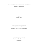 Delay of gratification in preschoolers: predictors of individual differences