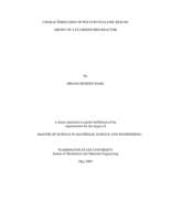 Characterization of polycrystalline silicon grown in a fluidized bed reactor