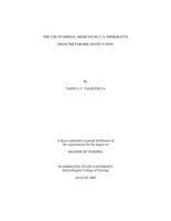 The use of herbal medicine by U.S. immigrants from the former Soviet Union