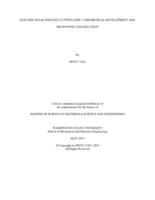 Electric pulse induced cutting (EPIC): Theoretical development and prototype construction