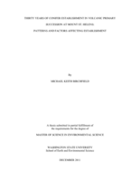 Thirty years of conifer establishment in volcanic primary succession at Mount St. Helens: patterns and factors affecting establishment
