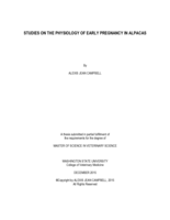 Studies on the physiology of early pregnancy in alpacas
