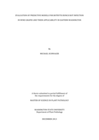 Evaluation of predictive models for Botrytis bunch rot infection in wine grapes and their applicability in Eastern Washington