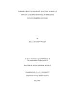 Variable rate technology as a tool to reduce nitrate leaching potential in irrigated potato cropping systems