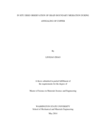 In situ EBSD observation of grain boundary migration during annealing of copper