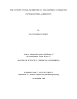 The effects of soil properties on the sorption of selected cephalosporin antibiotics