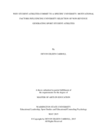 Why student-athletes commit to a specific university: motivational factors influencing university selection of non-revenue generating sport student-athletes
