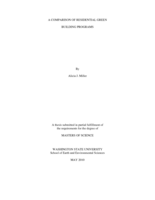 A comparison of residential green building programs