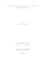 Pacific Islander cultural assimilation on the continental U.S., a mixed methods approach