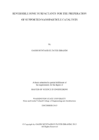 Reversible ionic surfactants for the preperation of supported nanoparticle catalysts